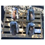 PALLET OF FOUR CASTER WHEELS.