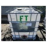 TOTE TANK APPROXIMATELY 1,000 GAL,  WAY FORKLIFT E