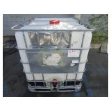 TOTE TANK APPROXIMATELY 1,000 GAL,  WAY FORKLIFT E