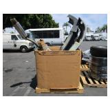 PALLET OF ASSORTED CAR PARTS.  BUMPER, MUFFLER, PI
