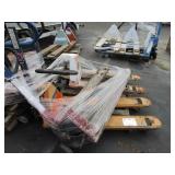 PALLET OF FOUR PALLET JACKS.
