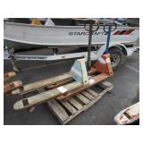 PALLET OF TWO PALLET JACKS.