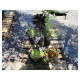 PALLET OF FIVE ASSORTED PLANT MATERIAL.