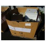 BOX OF REFRIGERATOR, PRINTER, MICROWAVE,  VCR, FAN