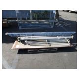 LOT OF 6 LOAD BARS, 10FT LONG BY 20" WIDE ROLLER