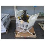 COSCO FOLDING CHAIRS, PILLAR CANDLE CHANDELIER