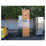 COMMERCIAL PATIO HEATERS, PLASTIC CHAIRS, CABINET