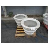 PALLET OF 2 LARGE PLANT POTS
