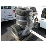 PALLET OF APPROX 8 TIRES SIZE 215/75R17.5