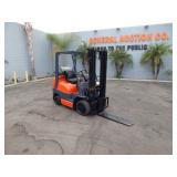 TOYOTA 2 STAGE FORKLIFT MODEL 42-6GCU25, LP GAS