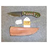 Rasp Knife w/Leather Sheath