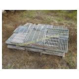 PALLET OF METAL GRATES