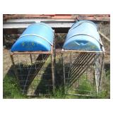 2-BLUE BUNK FEEDERS
