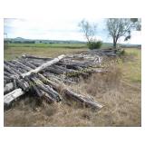 LARGE PILE OF CEDAR POST AND STAVES