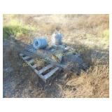 PALLET OF BARB WIRE FENCE TWIST STAVES