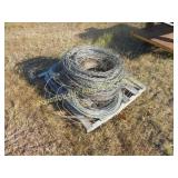 PALLET OF SLICK WIRE AND BARB WIRE