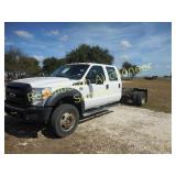 2011 F-550 White Pickup    KEY TITLE