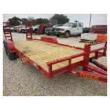 2017 Tiger Red Bumper Pull 20 ft Trailer w/ Ramps