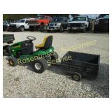 JD LA 120 Mower (NO BLADE) & Dump Trailer
