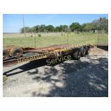 24 ft 3 Axle Equipment Trailer w/ Ram,ps   Title