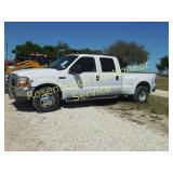 2000 Ford F 350 Dually White Truck KEY TITLE