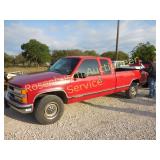 1997 Red Chevy Pickup   KEY   TITLE