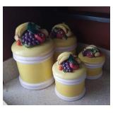Yellow Fruit Cannister Set