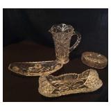 4 Pieces Crystal Glassware