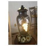 Metal Grape Lamp, Approximately 22" Tall
