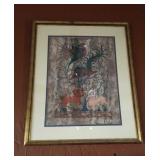 Large Framed Print  - Rams & Birds