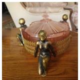 Brass & Glass Candy Dish