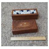2 Wooden Boxes
