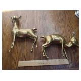 2 Brass Deer