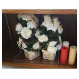Silk Flowers And Candles
