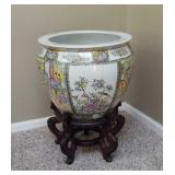 Oriental Jardiniere And Stand