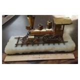 Train Engine Art On Marble Base