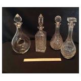 4 Lead Crystal Decanters