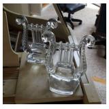 Glass Music Book Ends