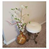 Stool And Ceramic Vase