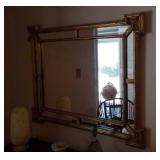 Wall Mirror With Goldtone Frame