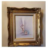 Framed Ballet Oil On Canvas