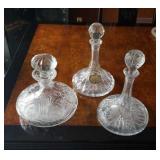 3 Lead Crystal Decanters