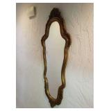 Large Goldtone Wall Mirror