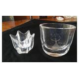 Crystal Etched Vase - Signed Milford?