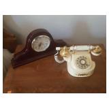 French Provincial Telephone & Quartz Clock