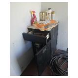 Porcelain Top Metal Cabinet & Contents