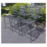 6 Wrought Iron Bar Stools