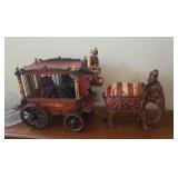 Large Circus Parade Elephant & Wagon