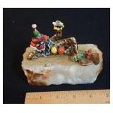 Ron Lee clown figurine with onyx base