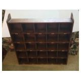 25 cubby wall mount display case
